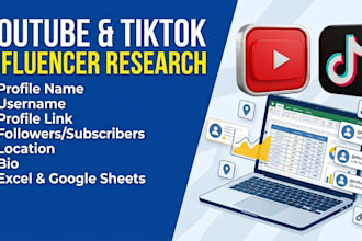 youtube and tiktok influencer research