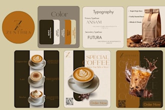 design luxury perfume and coffee brand identity