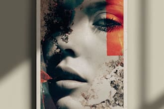 wall art design and vintage poster design