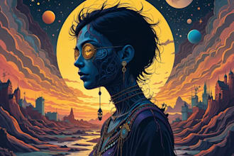 make trippy, psychedelic, surreal, illustrations designs