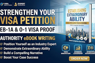 write a professional book or ebook for o1 eb1a visa petition