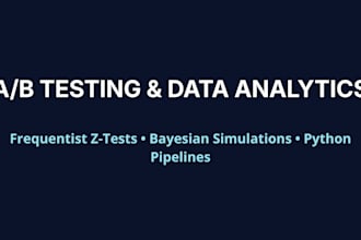 provide expert ab test design and data analytics in python