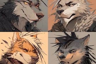 draw furry art, fursona, furry pfp, furry oc and anthro art