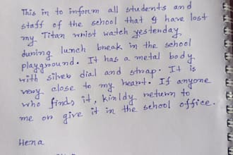 do handwriting study notes and letters