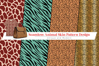 create premium animal skin and texture pattern design