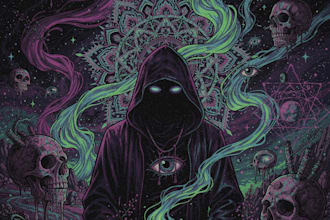 make amazing dark art, psychedelic stoner illustration