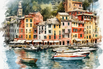 draw watercolour illustration for anything