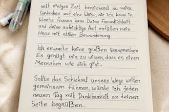 provide you with customized handwriting
