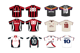 make football or soccer vintage jersey design