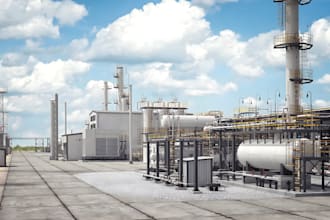 design power plant, oil refinery, and gas facility 3d visualization