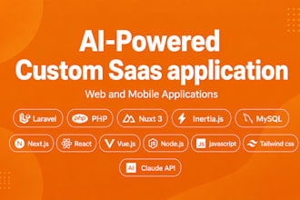 develop an ai powered saas application with laravel vue and nuxt