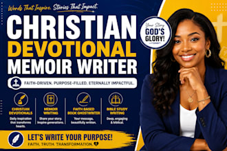 christian devotional memoir writer faith based book ghostwriter bible study writ
