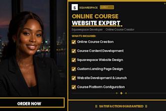 build squarespace online course website that sells your knowledge