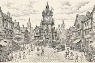 create unique artistic hand drawn pen and ink illustrations