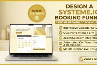 design a systeme io booking funnel for business coaches