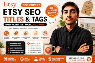 do etsy SEO titles and tags to rank your etsy listings