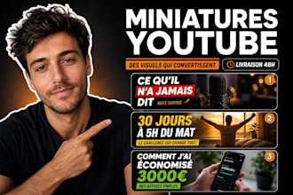 miniature youtube cliquable  design pro pour plus de vues