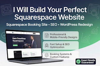 setup squarespace website squerspace booking site seo redesign wordpress website