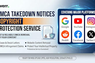 send dmca takedown notice to remove copyright infringement