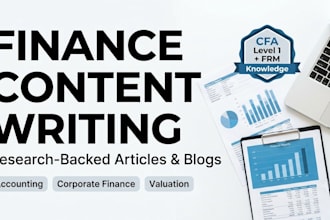 write accounting, bookkeeping and corporate finance articles