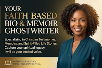 christian autobiography ghostwriter for faith memoir testimony life story writer