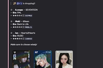create your custom photocard kpop discord bot