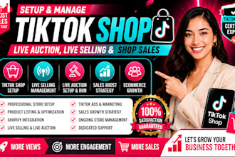 setup and manage tiktok live auction tiktok shop live selling tiktok shop sales