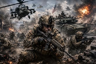 draw military themed illustrations