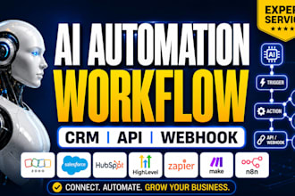 setup ai crm automation ghl salesforce hubspot zoho webhook API workflow
