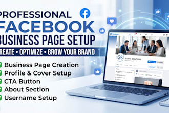 create a professional fb business page with SEO optimization