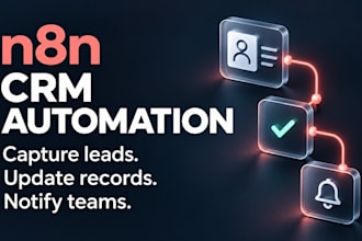 build n8n workflows for lead capture and CRM automation