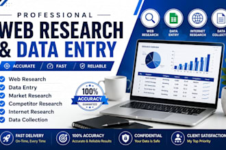 do accurate data, copy past, web research and PDF conversion