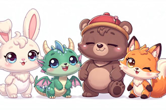 design cute cartoon characters
