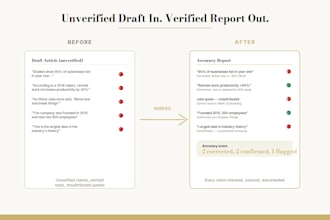 fact check your content, articles, or research for accuracy