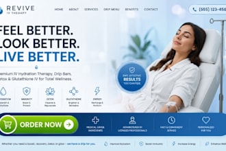 design wix iv hydration therapy website drip bars detox glutathione iv website