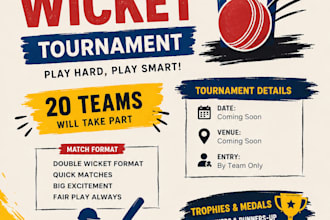 design eye catching tournament poster for your team