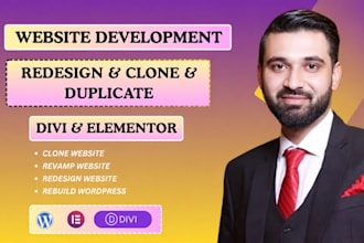 build a wordpress website using elementor pro, divi 5 and woocommerce