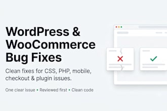 fix wordpress or woocommerce website bugs
