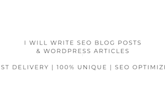 write SEO blog posts and website content