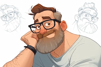 draw cartoon illustrations for you