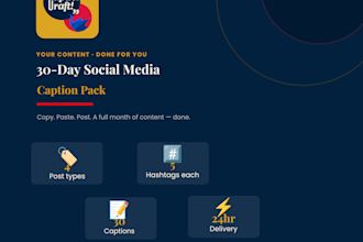 write 30 ready to post social media captions