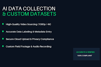 do ai data collection, high quality video shooting, and data labeling