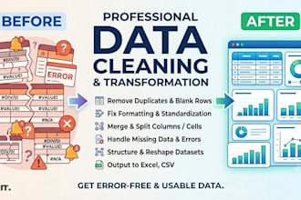 clean excel data, fix errors and prepare reports