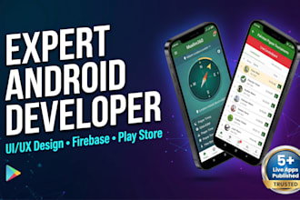 build a premium android app with UI design and firebase