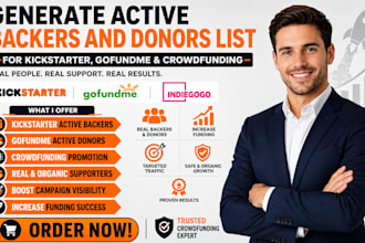 provide targeted crowdfunding leads and email list for outreach