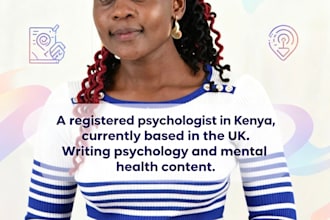 write evidence based psychology and mental health content
