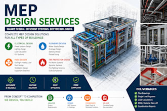 design mep hvac electrical plumbing autocad drawings