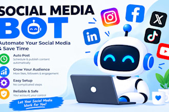 build social media bot, tiktok bot, twitter x bot, instagram bot, youtube bot