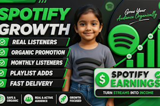 boost your spotify monthly listeners, organic GEO targeted followers and views