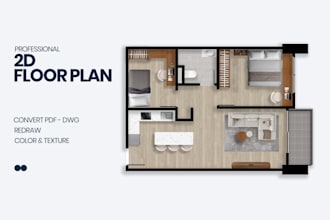 draw 2d floor plan in autocad